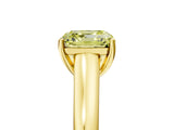 Yellow gold Fancy Yellow Asscher Cut Solitaire Engagement Ring with Tapered Band and Four-Prong Setting_8