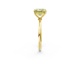 Yellow gold Fancy Yellow Asscher  Cut Solitaire Engagement Ring with Thin Band and Four-Prong Setting_5