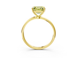 Yellow gold Fancy Yellow Asscher  Cut Solitaire Engagement Ring with Thin Band and Four-Prong Setting_6