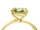 Yellow gold Fancy Yellow Asscher  Cut Solitaire Engagement Ring with Thin Band and Four-Prong Setting_7