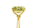 Yellow gold Fancy Yellow Asscher  Cut Solitaire Engagement Ring with Thin Band and Four-Prong Setting_8