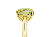 Yellow gold Fancy Yellow Asscher  Cut Solitaire Ring with Cathedral Band and Four-Prong Setting_5