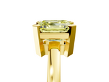 Yellow gold Fancy Yellow Asscher  Cut Solitaire Ring with Four-Prong Setting and Classic Band_22