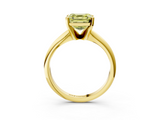 Yellow gold Fancy Yellow Asscher  Cut Solitaire Ring with Four-Prong Setting on a Classic Band_3