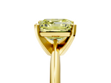 Yellow gold Fancy Yellow Asscher  Cut Solitaire Ring with Four-Prong Setting on a Classic Band_5