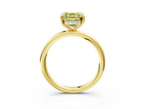 Yellow gold Fancy Yellow Asscher  Cut Solitaire Ring with Thin Band and Four-Prong Setting_20