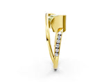 Yellow gold Fancy Yellow Asscher Cut Solitaire Tension-Set Diamond Split Shank Ring_2