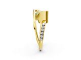 Yellow gold Fancy Yellow Asscher Cut Solitaire Tension-Set Diamond Split Shank Ring_8