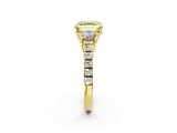 Yellow gold Fancy Yellow Asscher  Cut Three-Stone Diamond Pave Band with Prong Setting_52
