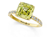 Yellow gold Fancy Yellow Asscher  Diamond Pavé Band with Six-Prong Setting_20