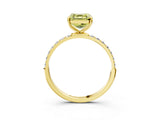 Yellow gold Fancy Yellow Asscher  Diamond Pavé Band with Six-Prong Setting_22