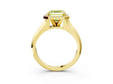 Yellow gold Fancy Yellow Asscher  Halo Diamond Ring with Cathedral Band and Four-Prong Setting_48