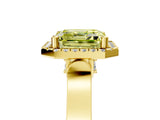 Yellow gold Fancy Yellow Asscher  Halo Pave Split Shank Prong Setting Ring_31