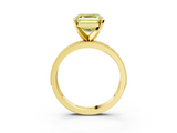Yellow gold Fancy Yellow Asscher  Milgrain Pave Diamond Engagement Ring with Four-Prong Setting_3
