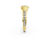 Yellow gold Fancy Yellow Asscher  Solitaire Bezel-Set Diamond Ring with Channel-Set Band_20
