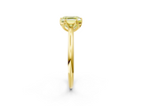Yellow gold Fancy Yellow Asscher  Solitaire Cathedral Diamond Ring with Six-Prong Setting_24