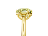 Yellow gold Fancy Yellow Asscher  Solitaire Cathedral Diamond Ring with Six-Prong Setting_27