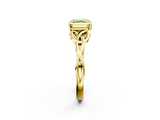 Yellow gold Fancy Yellow Asscher  Solitaire Celtic Knot Engagement Ring with Four-Prong Setting_69
