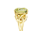 Yellow gold Fancy Yellow Asscher  Solitaire Celtic Knot Engagement Ring with Four-Prong Setting_72