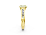 Yellow gold Fancy Yellow Asscher  Solitaire Channel-Set Diamond Engagement Ring with Four-Prong Setting_33