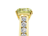 Yellow gold Fancy Yellow Asscher  Solitaire Channel-Set Diamond Engagement Ring with Four-Prong Setting_36