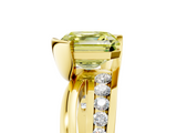 Yellow gold Fancy Yellow Asscher  Solitaire Channel-Set Split Shank Ring with Tension Prong Setting_8