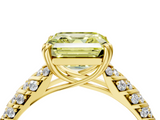 Yellow gold Fancy Yellow Asscher  Solitaire Chevron Pave Diamond Engagement Ring with Six-Prong Setting_7