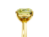 Yellow gold Fancy Yellow Asscher  Solitaire Diamond Engagement Ring with Four-Prong Setting on a Classic Band_25