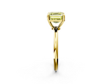 Yellow gold Fancy Yellow Asscher  Solitaire Diamond Ring with 4-Prong Setting on a Classic Band_5