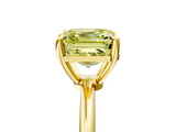 Yellow gold Fancy Yellow Asscher  Solitaire Diamond Ring with 4-Prong Setting on a Classic Band_8