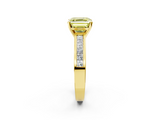 Yellow gold Fancy Yellow Asscher  Solitaire Diamond Ring with Channel-Set Band and Four-Prong Setting_21