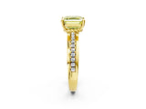 Yellow gold Fancy Yellow Asscher  Solitaire Diamond Ring with Channel Set Band and Six-Prong Setting_48