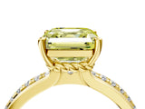 Yellow gold Fancy Yellow Asscher  Solitaire Diamond Ring with Channel Set Band and Six-Prong Setting_50