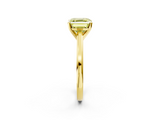 Yellow gold Fancy Yellow Asscher  Solitaire Diamond Ring with Four-Prong Setting and Classic Band_22