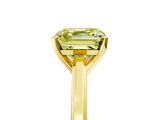 Yellow gold Fancy Yellow Asscher  Solitaire Diamond Ring with Four-Prong Setting and Classic Band_25