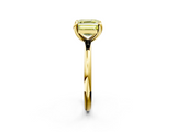 Yellow gold Fancy Yellow Asscher  Solitaire Diamond Ring with Four-Prong Setting on a Plain Band_22