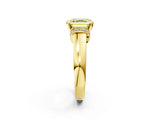 Yellow gold Fancy Yellow Asscher  Solitaire Diamond Ring with Pave Band and Six-Prong Setting_65