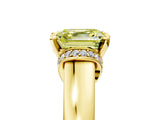 Yellow gold Fancy Yellow Asscher  Solitaire Diamond Ring with Pave Band and Six-Prong Setting_68