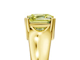 Yellow gold Fancy Yellow Asscher  Solitaire Diamond Ring with Six-Prong Cathedral Setting_38