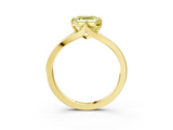 Yellow gold Fancy Yellow Asscher  Solitaire Diamond Ring with Six-Prong Setting and Tapered Band_20