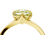 Yellow gold Fancy Yellow Asscher  Solitaire Diamond Ring with Six-Prong Setting and Tapered Band_21