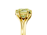 Yellow gold Fancy Yellow Asscher  Solitaire Diamond Ring with Six-Prong Setting and Tapered Band_22