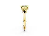 Yellow gold Fancy Yellow Asscher  Solitaire Diamond Ring with Six-Prong Setting on a Classic Band_75