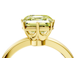 Yellow gold Fancy Yellow Asscher  Solitaire Diamond Ring with Six-Prong Setting on a Classic Band_77