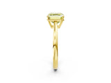 Yellow gold Fancy Yellow Asscher  Solitaire Diamond Ring with Split Shank and Four-Prong Setting_14