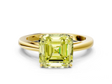 Yellow gold Fancy Yellow Asscher  Solitaire Diamond Ring with Split Shank and Four-Prong Setting_37