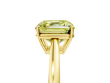 Yellow gold Fancy Yellow Asscher  Solitaire Diamond Ring with Split Shank and Four-Prong Setting_42