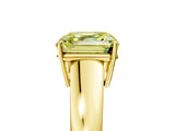 Yellow gold Fancy Yellow Asscher  Solitaire Diamond Ring with Tapered Band and Four-Prong Setting_71