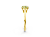 Yellow gold Fancy Yellow Asscher  Solitaire Engagement Ring with Four-Prong Setting and Classic Band 3