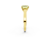 Yellow gold Fancy Yellow Asscher  Solitaire Engagement Ring with Four-Prong Setting and Tapered Band_22